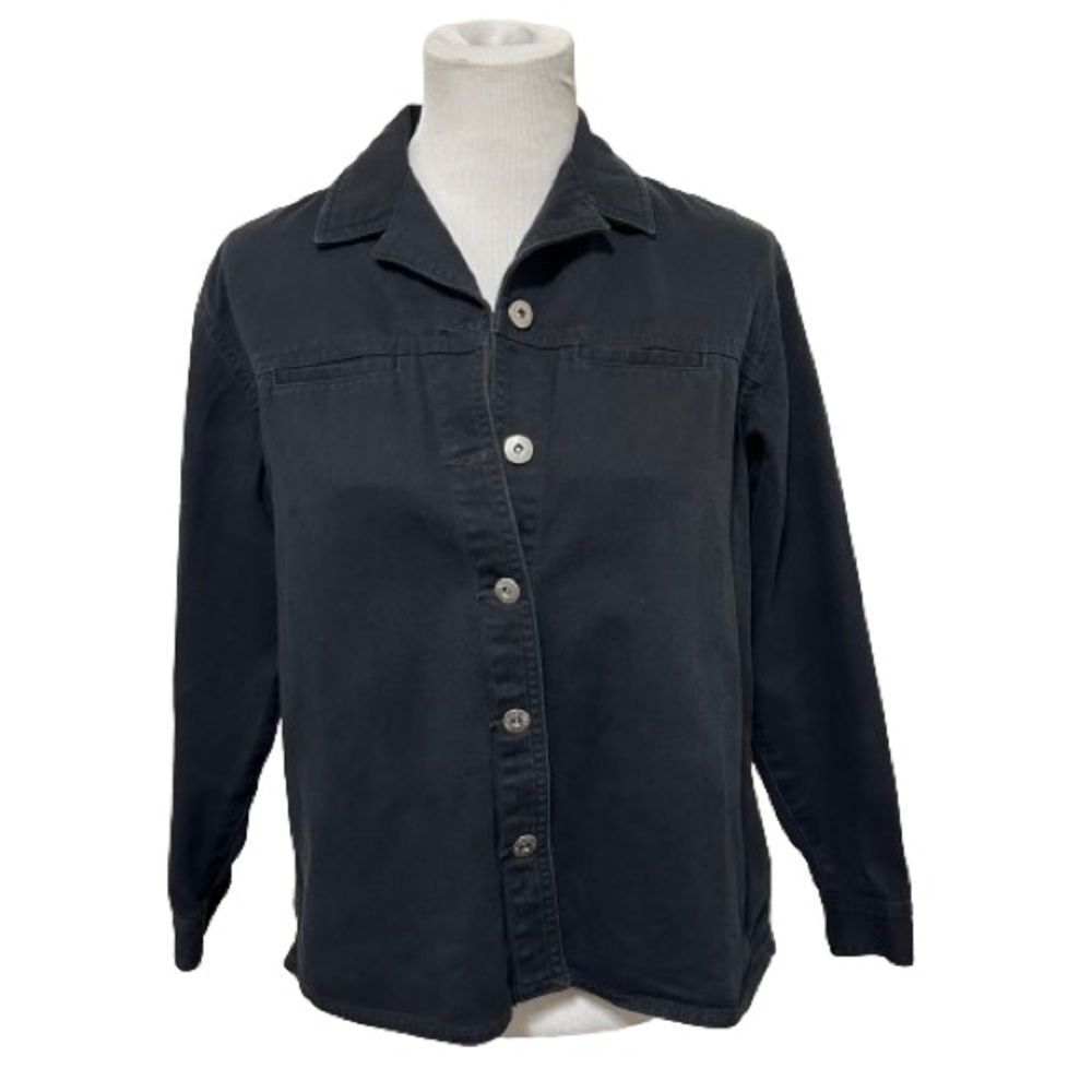 Liz Claiborne Jean jacket black denim Sz. M